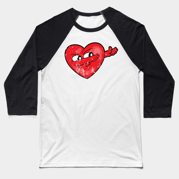 Retro Vintage Grunge Valentine's Day Baseball T-Shirt by valentinesday